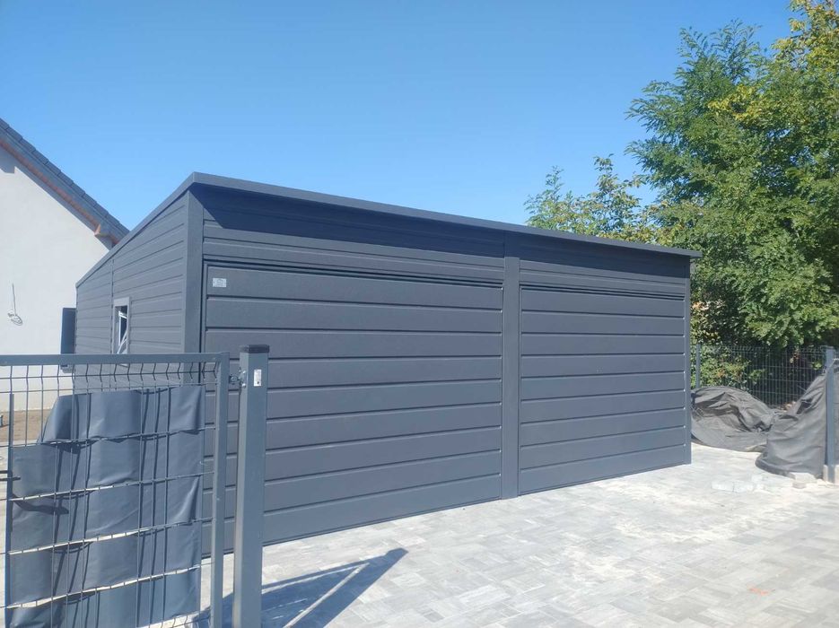 Garaż blaszany drewnopodobny PREMIUM montaż GRATIS
