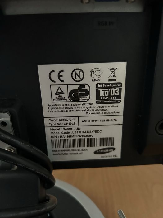 Монітор Samsung SyncMaster 940N