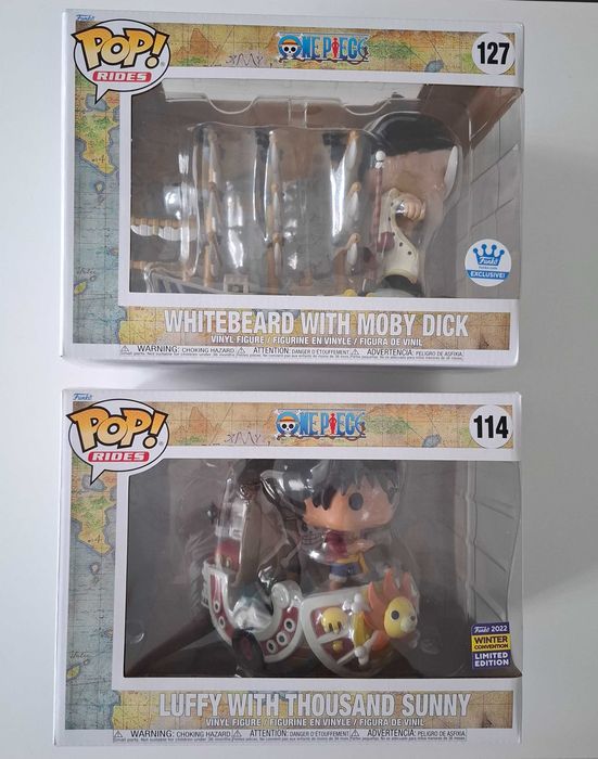 Funko Pop Luffy with Thousand Sunny 114 +Whitebeard with Moby Dick 127