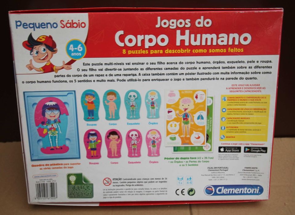 Jogo do Corpo Humano 4-6 anos com oferta