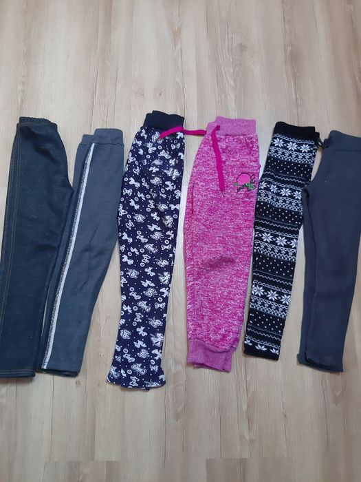 Zestaw paka getry leginsy dresy ocieplane r. 128