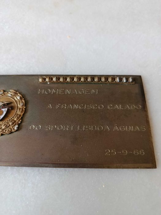 Medalha Prata Homenagem a Lenda do Benfica Francisco Calado