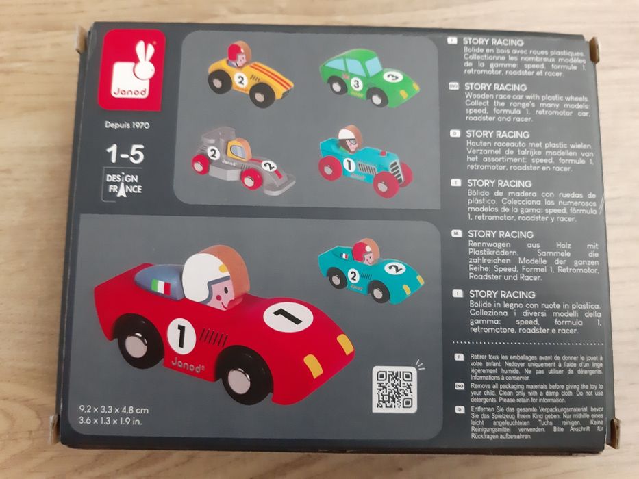 Janod - carro de corrida madeira Story Racing (novo)
