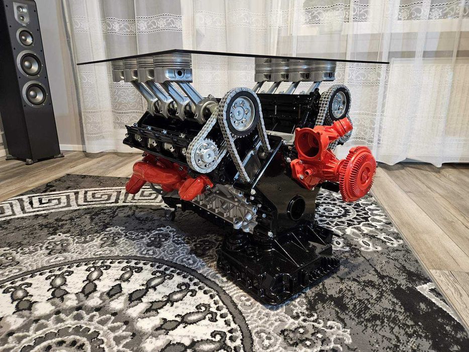 stolik z silnika v8 stół ława blat bmw blok