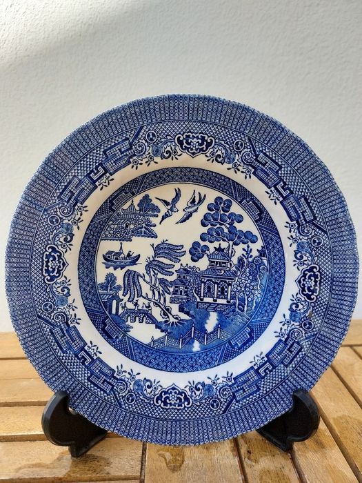 Prato de Coleção Inglês Royal Wessex – Clássico Padrão "Blue Willow"