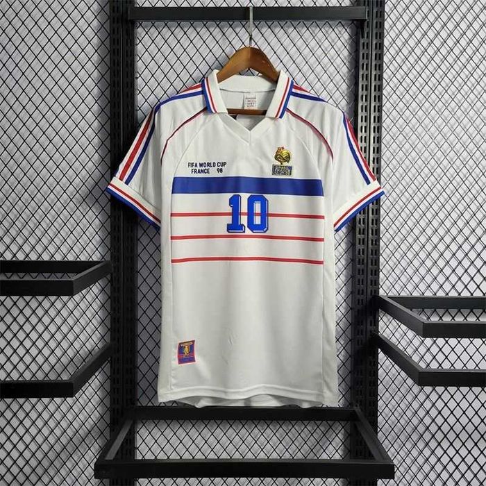 Футболка Adidas Франція 1998 Зідан, ретро форма Zidane France синя