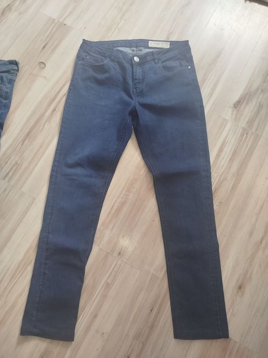 Spodnie Jeansy 2 pary+1 materiałowe (dziś 20zł)