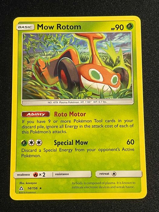 Carta Pokémon Mow Rotom 14/156 Ultra Prism