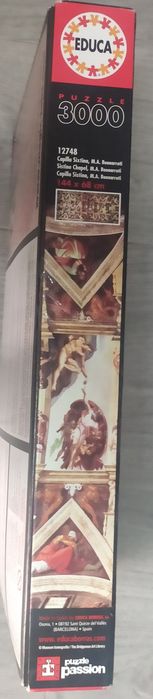 Puzzle Educa 3000 Peças - Capela Sistina - Michelangelo Buonarroti.