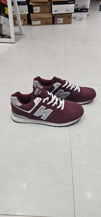 Bordowe Buty Męskie 43