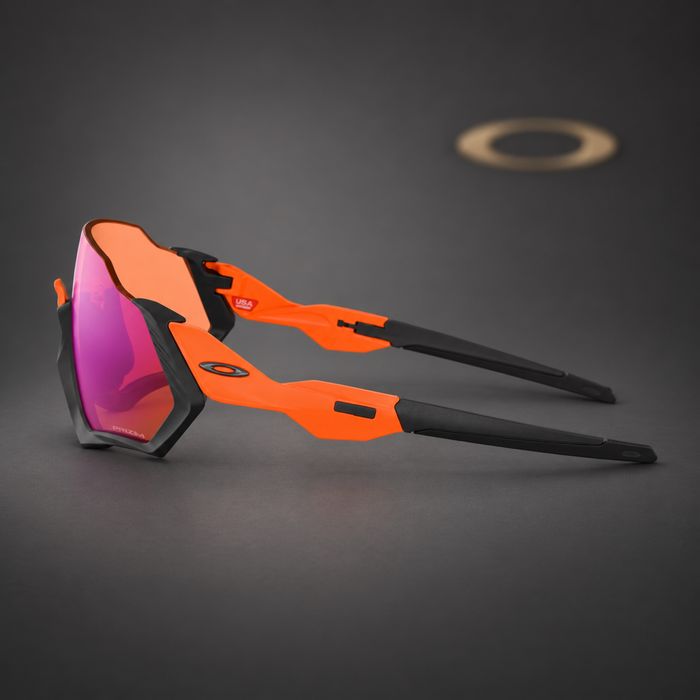 Oakley Flight Jacket Matte Black / Neon Orange + Prizm Trail ОРИГІНАЛ ФОП