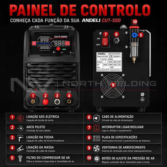Máquina de Corte Plasma ANDELI CUT-50D 50A | Nova