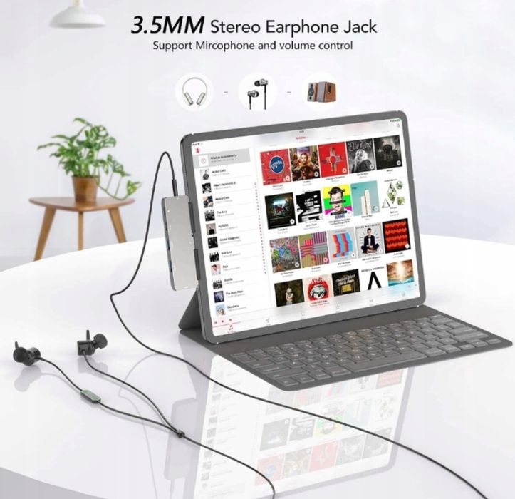 hub adapter 7W1 ipad pro hdmi 4K USB-C SD AUDIO