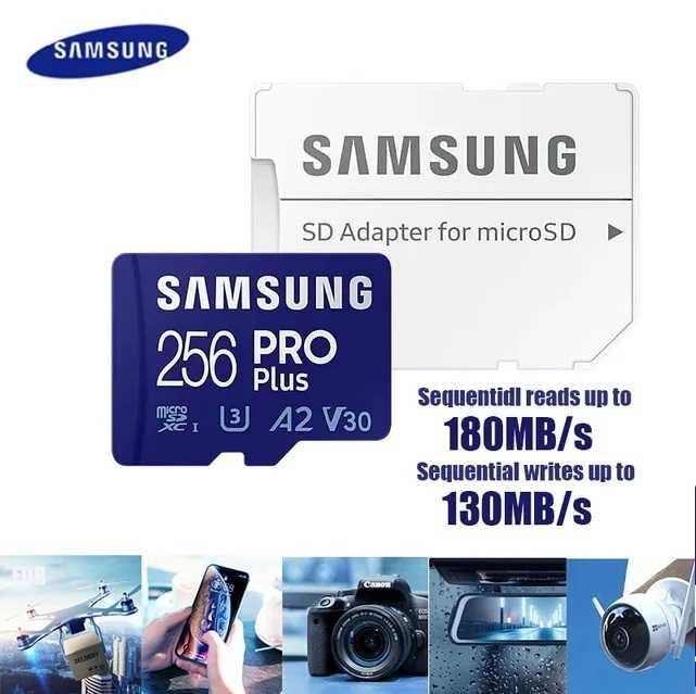 Samsung PRO Plus 128Gb / 512Gb (180mb/s)