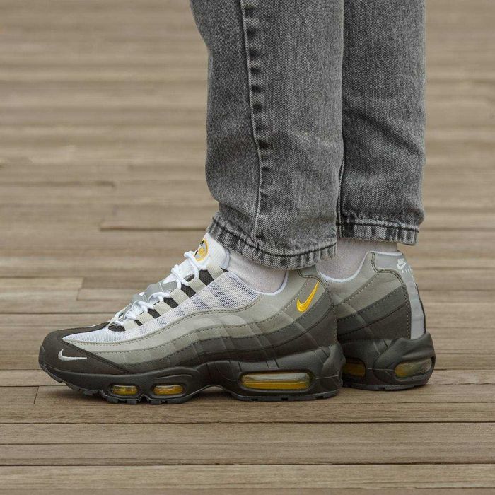 Мужские серые замшевые кроссовки Nike Air Max 95 Baltic Blue Grey чоловічі сірі замшеві кросівки найк аір макс 95