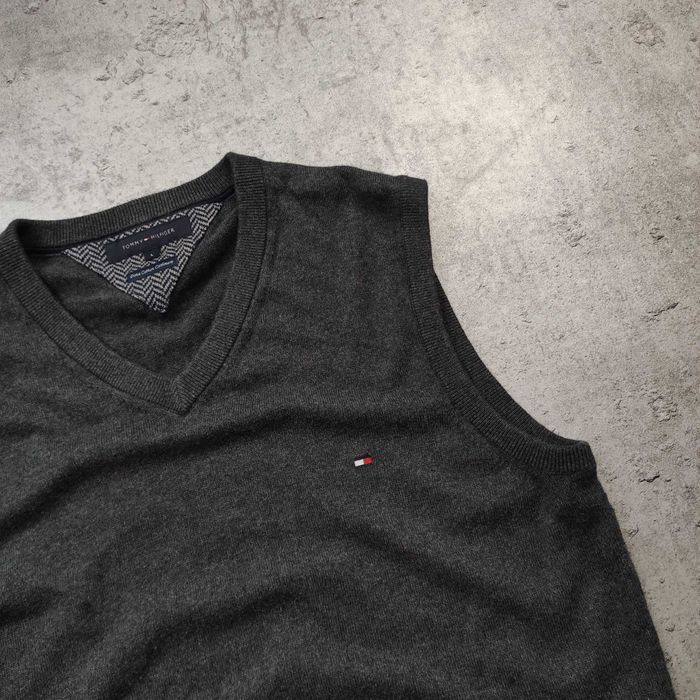 MĘSKA Elegancka PREMIUM Kamizelka Sweterek PIMA Kaszmir Tommy Hilfiger