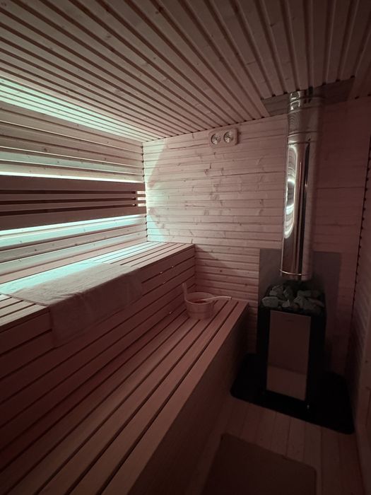 Sauna Ogrodowa Finska Przedsionek Piec Na Drewno 500cmx240cm