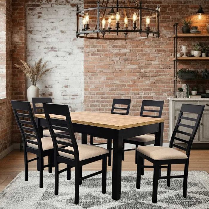 Krzesło do jadalni salonu restauracji drewniane nowoczesne loftowe