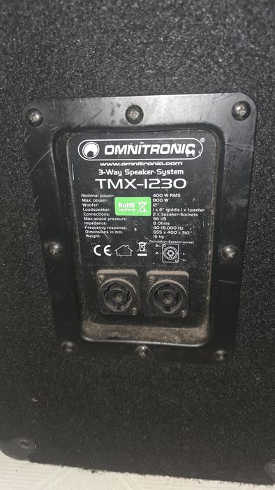 Coluna Passiva OMNITRONIC TMX-1230 potência 400W