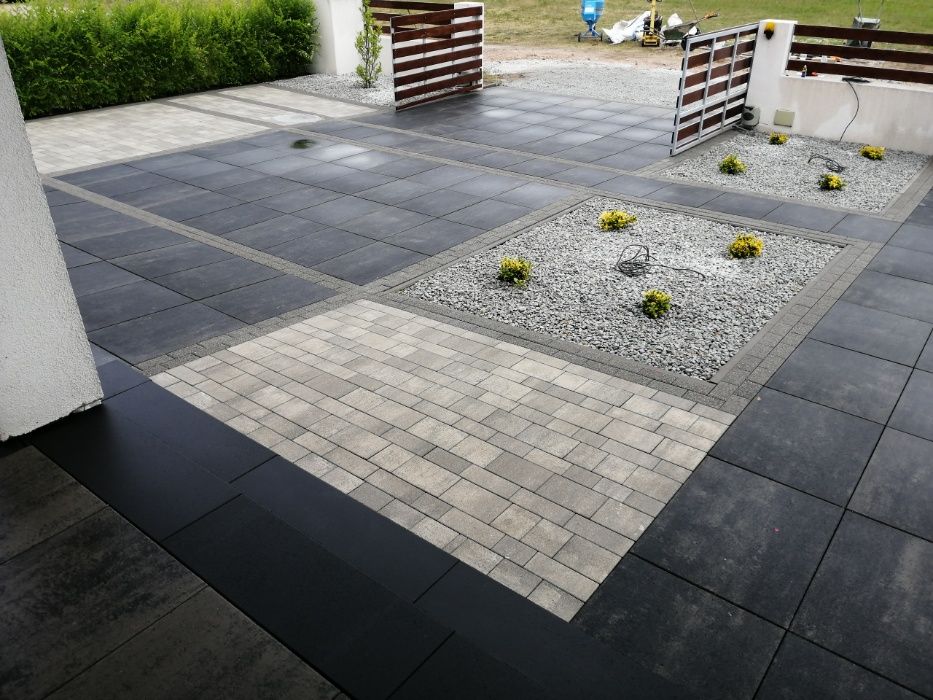 Profesjonalne układanie kostki brukowej/ płyt ceramicznych/odwodnienia