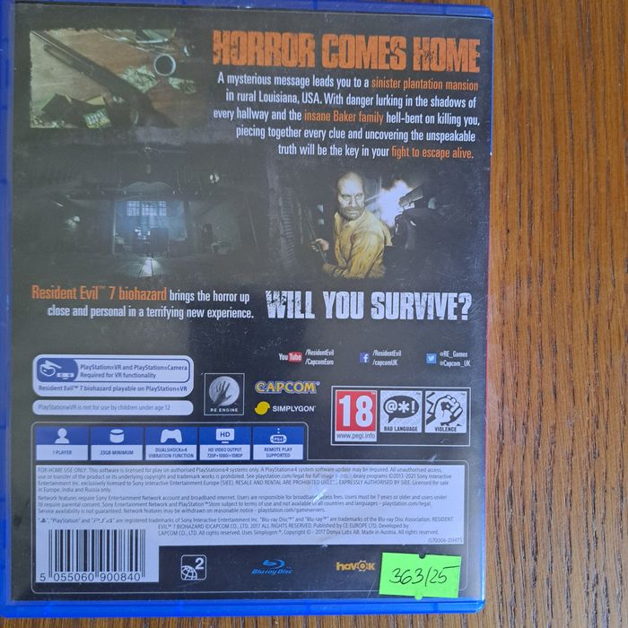 Sprzedam grę Resident evil 7 ps4