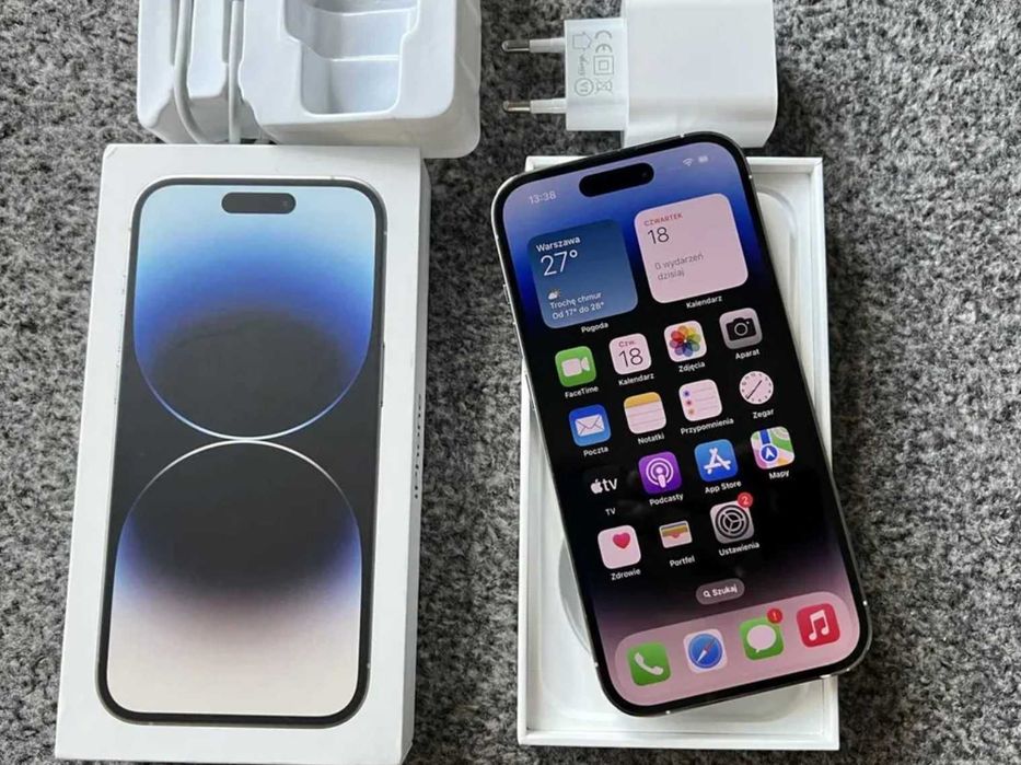 IPHONE 14 Pro Max 128gb | SZKŁO+ETUI+ŁADOWARKA+PUDEŁKO | 3 lata gw!