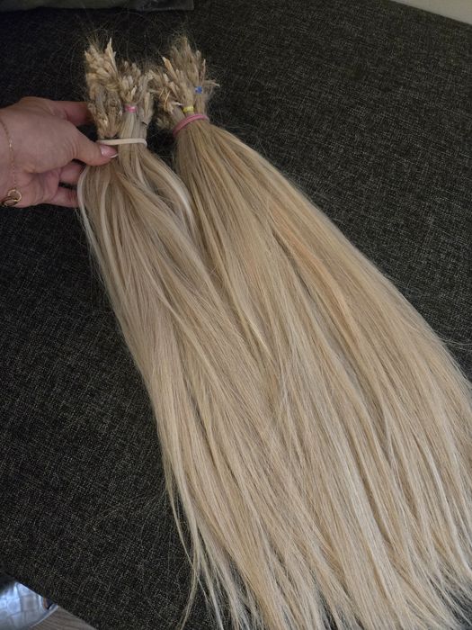 Włosy naturalne blond 50 cm