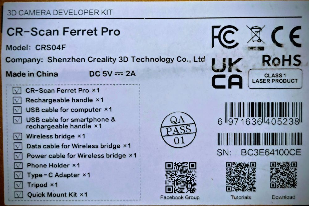 Creality CR-Scan Ferret Pro -3D-skanneri