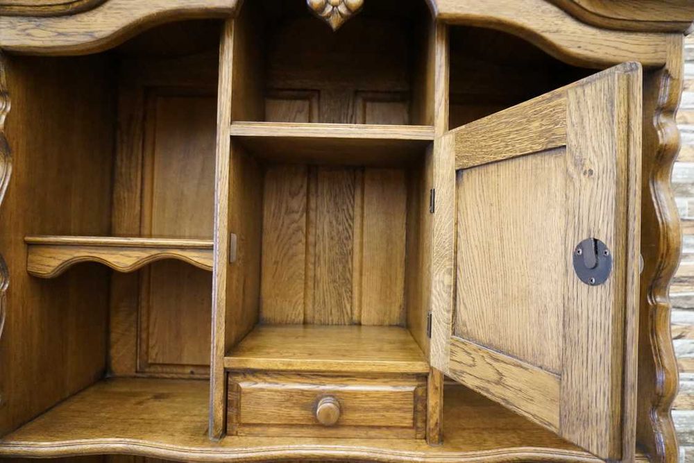 Sekretarzyk dębowy lity dąb biurko z nadstawką szer. 92 cm  (p-1078)