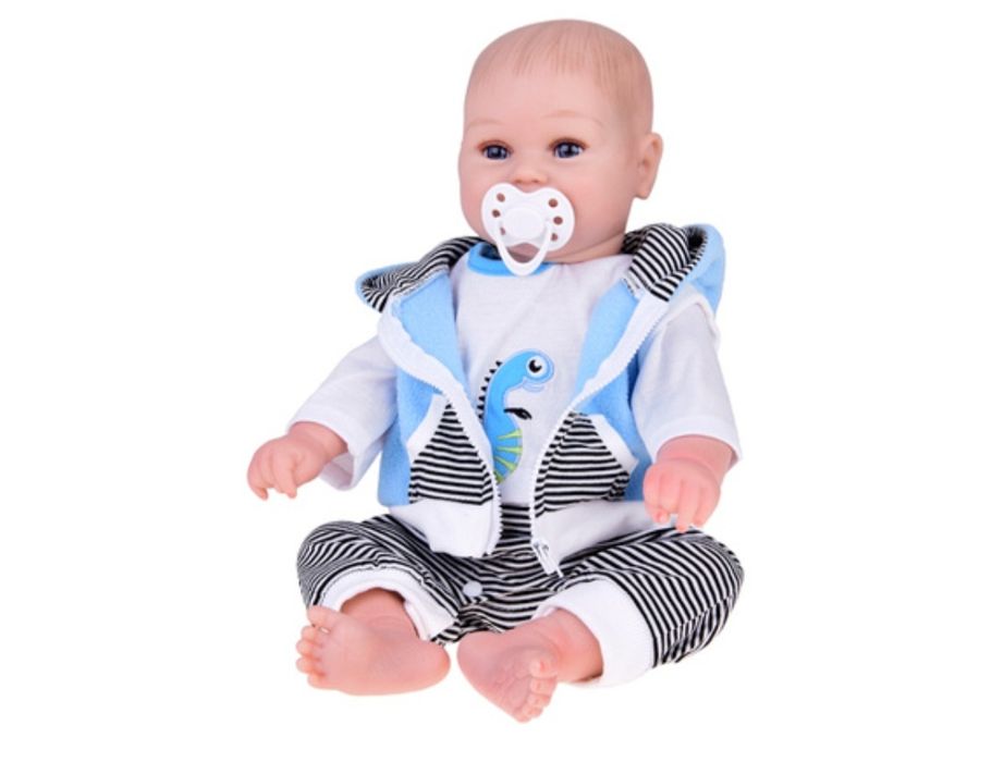 Realistyczna lalka chłopiec Reborn 50 cm bobas gaworzy smieje sie