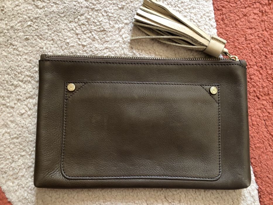 Клач сумочка кожа Massimo Dutti