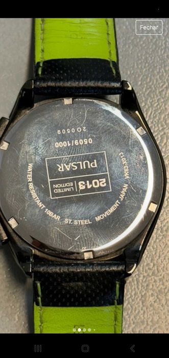 Relógio Pulsar Chronograph 100M Limited Edition a 1000 unidades