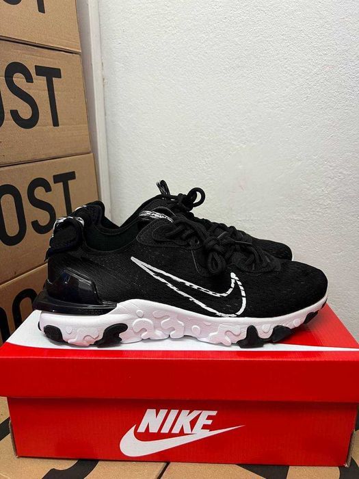 Кроссовки Nike React black white / Найк реакт черные 42 43 44