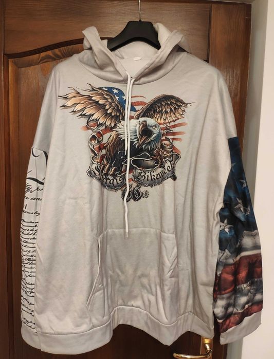 Ogromna nowa bluza lekko ocieplana 5XL kremowa