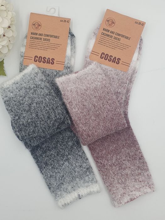 Grube kaszmirowe ciepłe damskie 39-42 kaszmir thermo