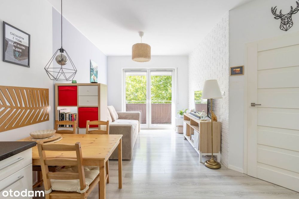 2 pokoje | 34,39 m² | Naramowice | balkon | 1. piętro | umeblowane