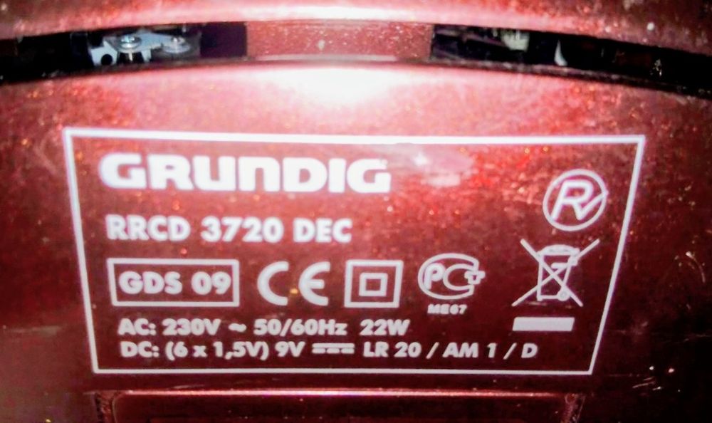 GRUNDIG RRCD 3720 DEC boombox cd mp3 USB sprawny