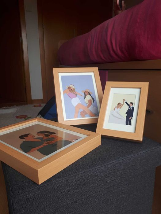 Quadro Personalizado com retrato Cartoon, ideal para prenda