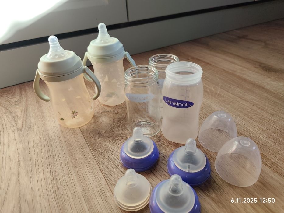 Butelki Lansinioh zestaw smoczki S I M