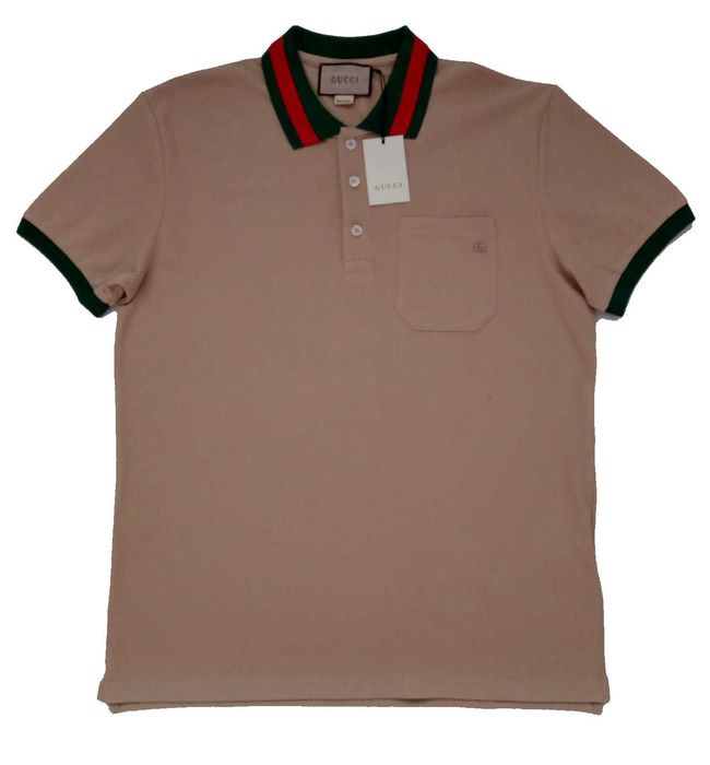 Beżowe polo t shirt Gucci GG rozm M