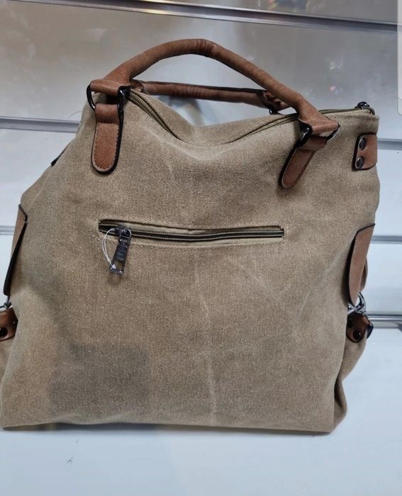 Torebka damska shopper beżowa