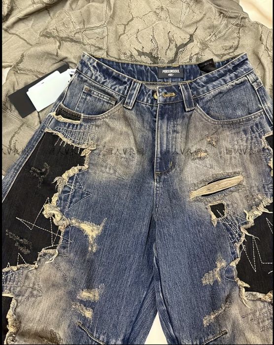 джинси custom y2k opium distressed archive опіум гранж