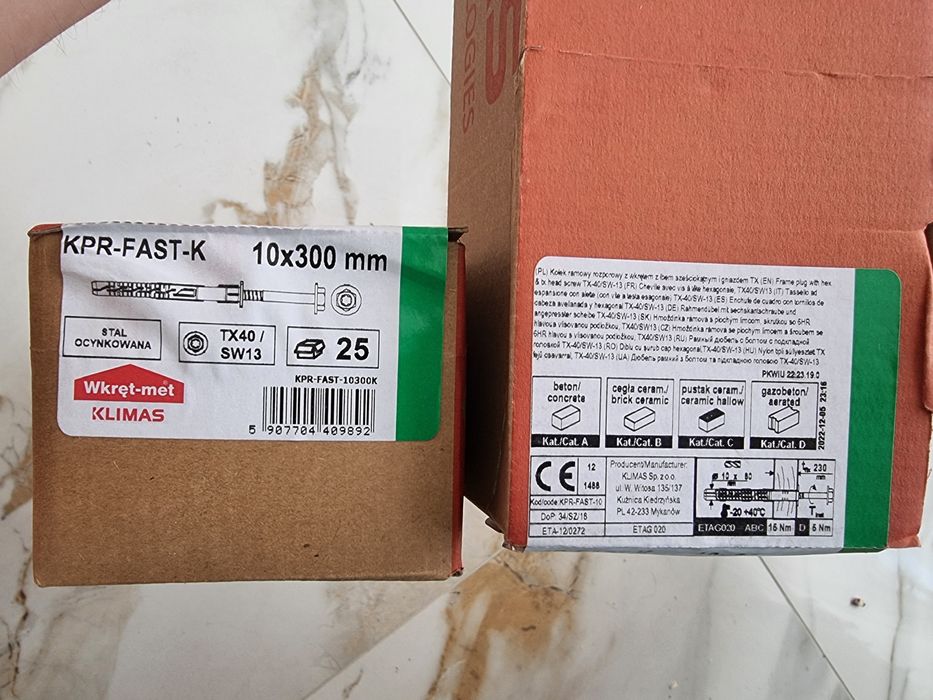 Дюбель Рамний Klimas KPR-FAST-K 10x300mm оценкований