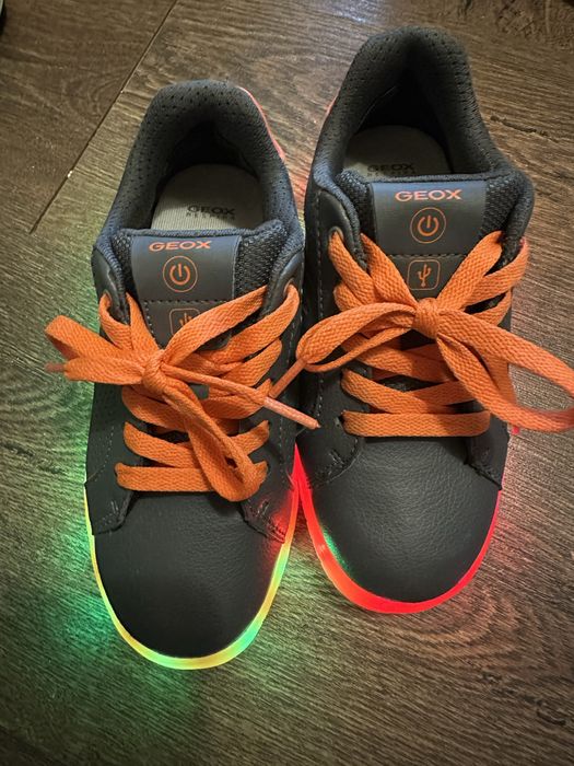 geox respira кроссовки светящиеся 31р 20 см