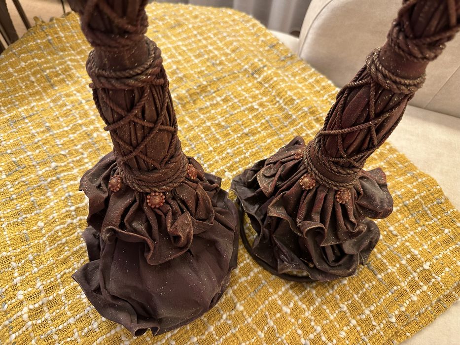 Castiçais altos perfeitos para decoraçao de Natal