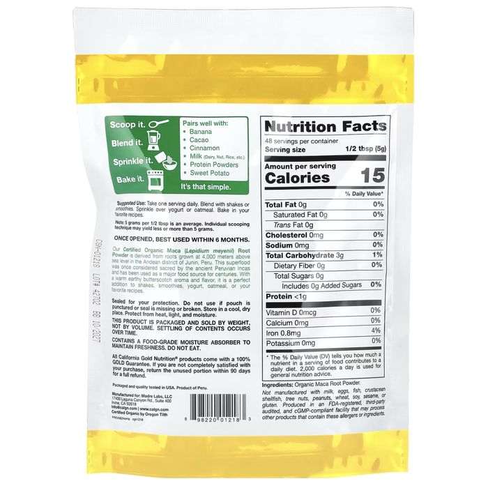 Organic Maca root Powder