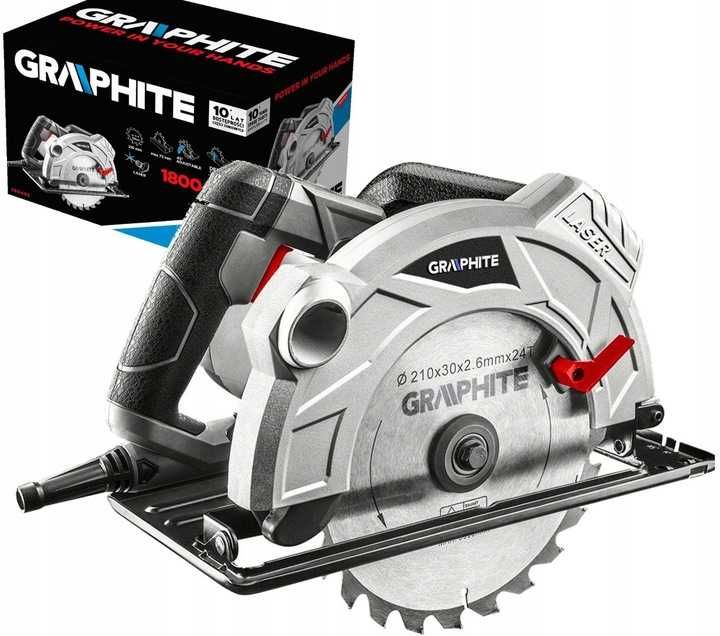 GRAPHITE Pilarka tarczowa z laserem 1800W tarcza 210 x 30 mm 58G493