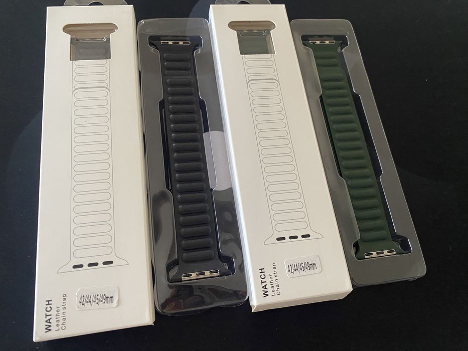 Braceletes para Apple Watch em pele com ímanes moldados
