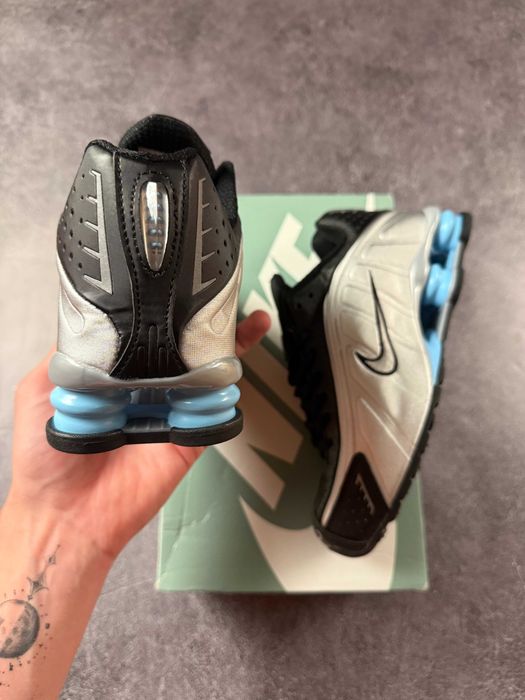 ‼️Кросівки Nike Shox R4 Light Grey Blue Black