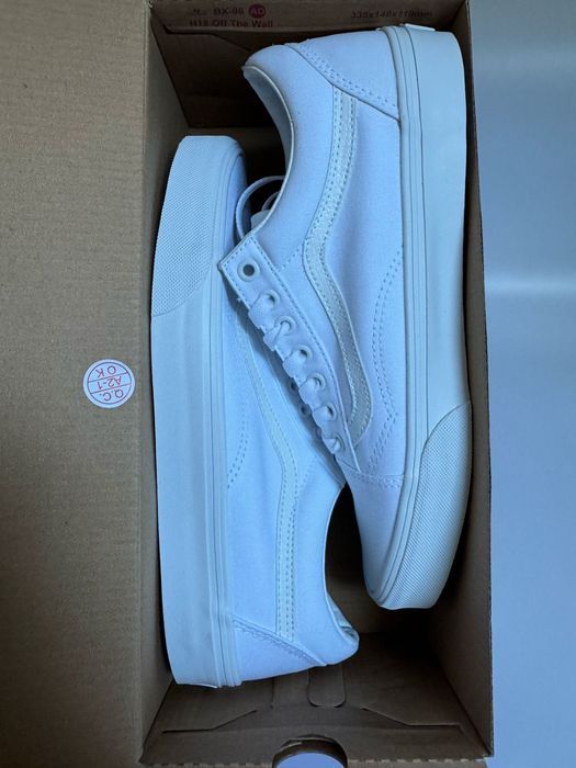 Nowe sneakersy trampki VANS OLD SKOOL białe 42,5